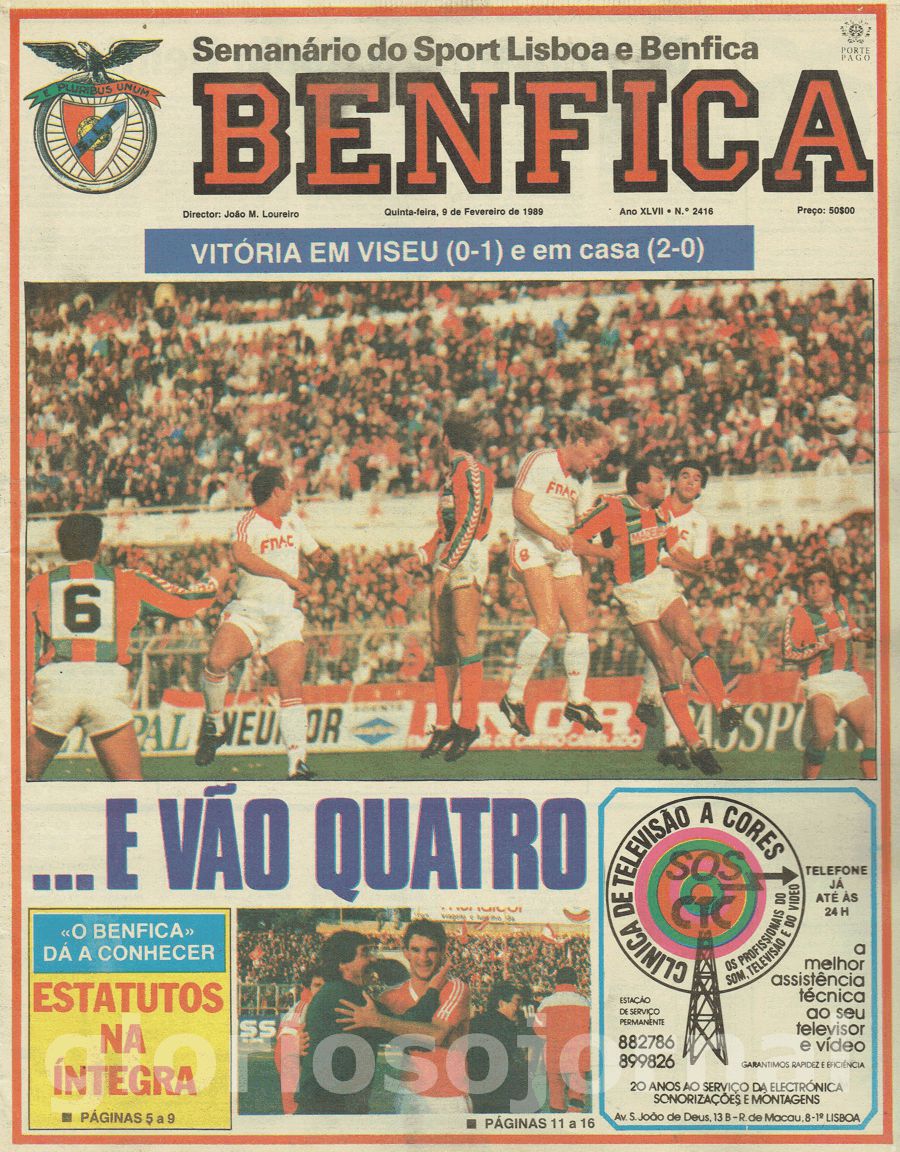 jornal o benfica 2416 1989